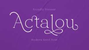 Actalou Font › Fontesk