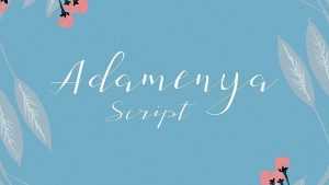 Adamenya Script Font › Fontesk