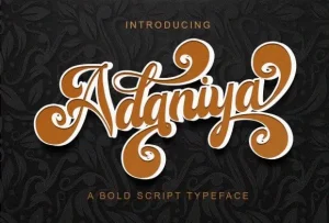 Adaniya Bold Script Font