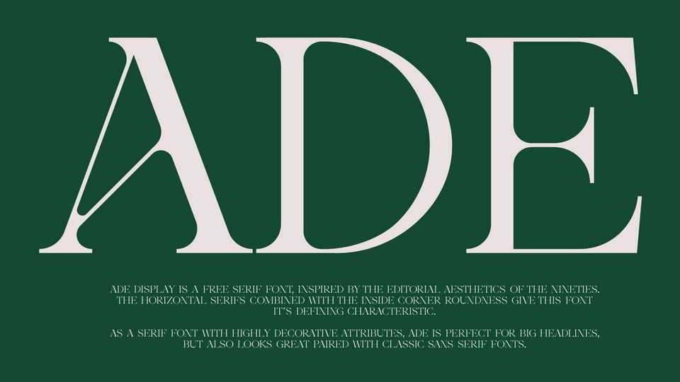 Ade Display Font › Fontesk
