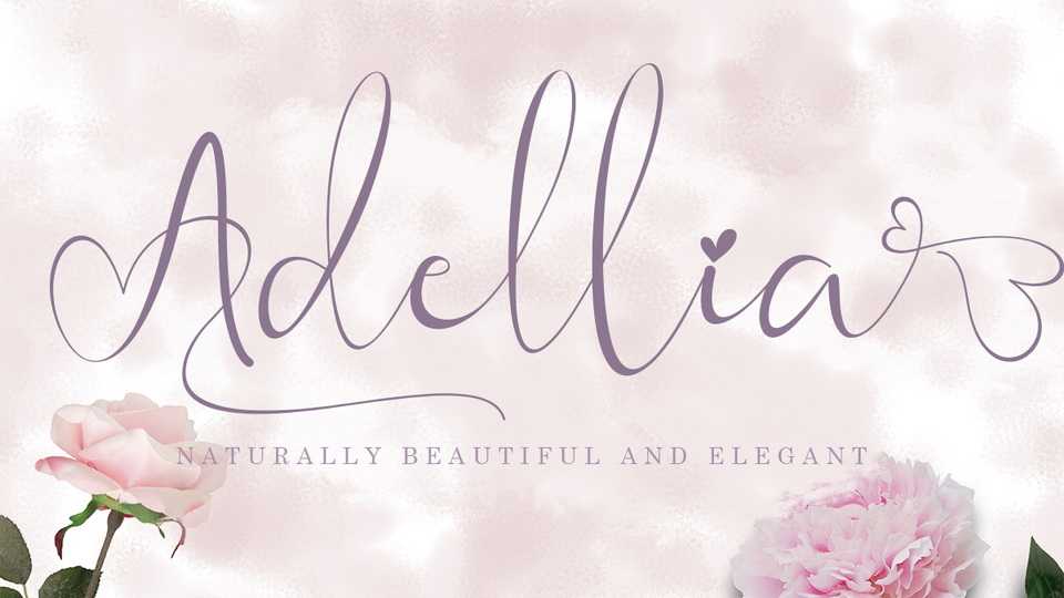 Adellia Script Font › Fontesk