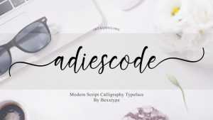 Adiescode Script Font › Fontesk