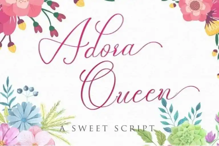 Adora Queen Calligraphy Font
