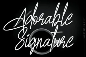 Adorable Signature Handwritten Font