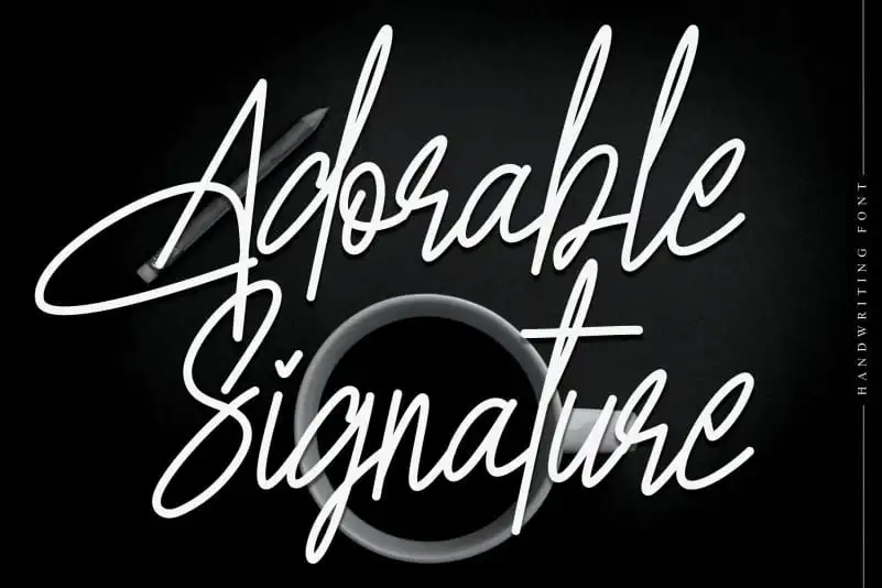 Adorable Signature Handwritten Font