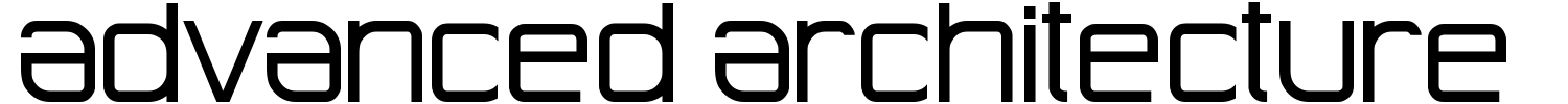 Advanced Architecture Font