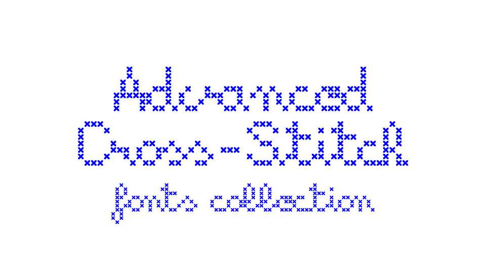 Advanced Cross-Stitch Fonts › Fontesk