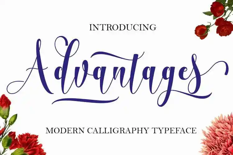 Advantages Calligraphy Font