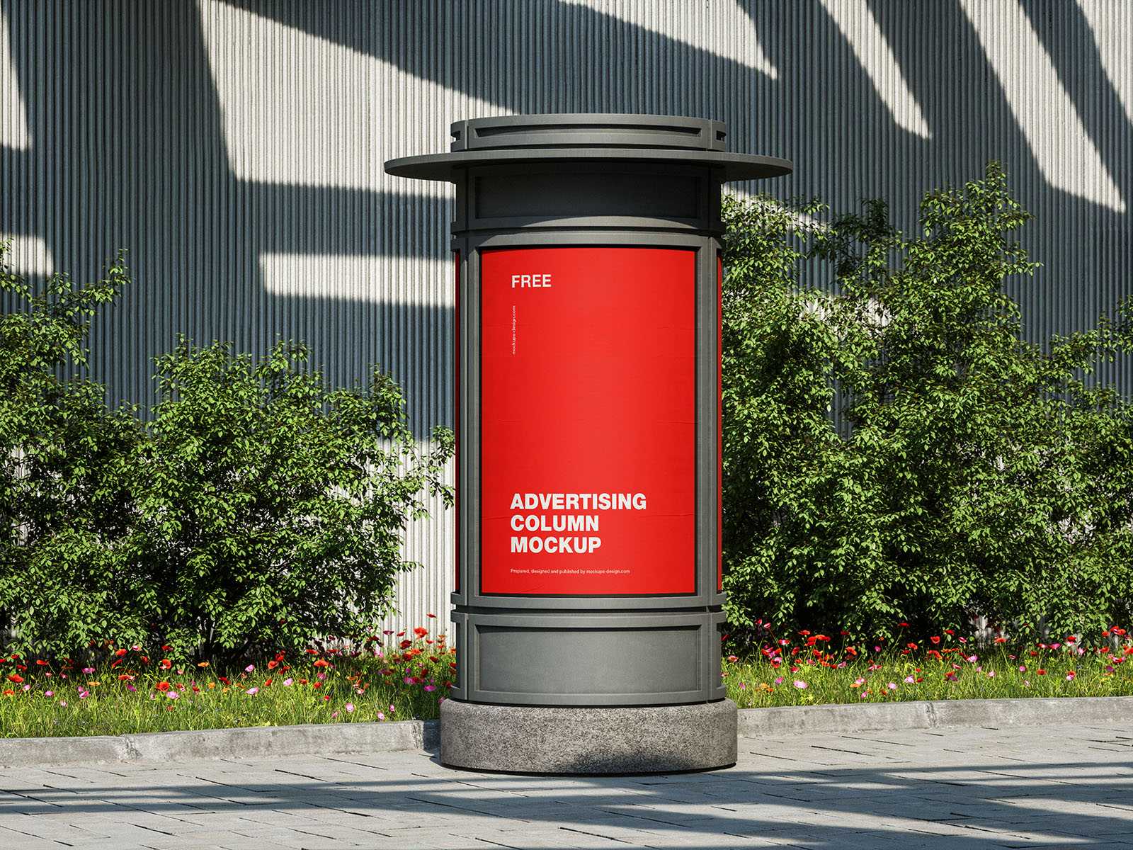 Advertising column mockup - Instant Download