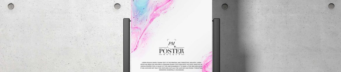 Advertising Stand Poster Mockup (PSD)