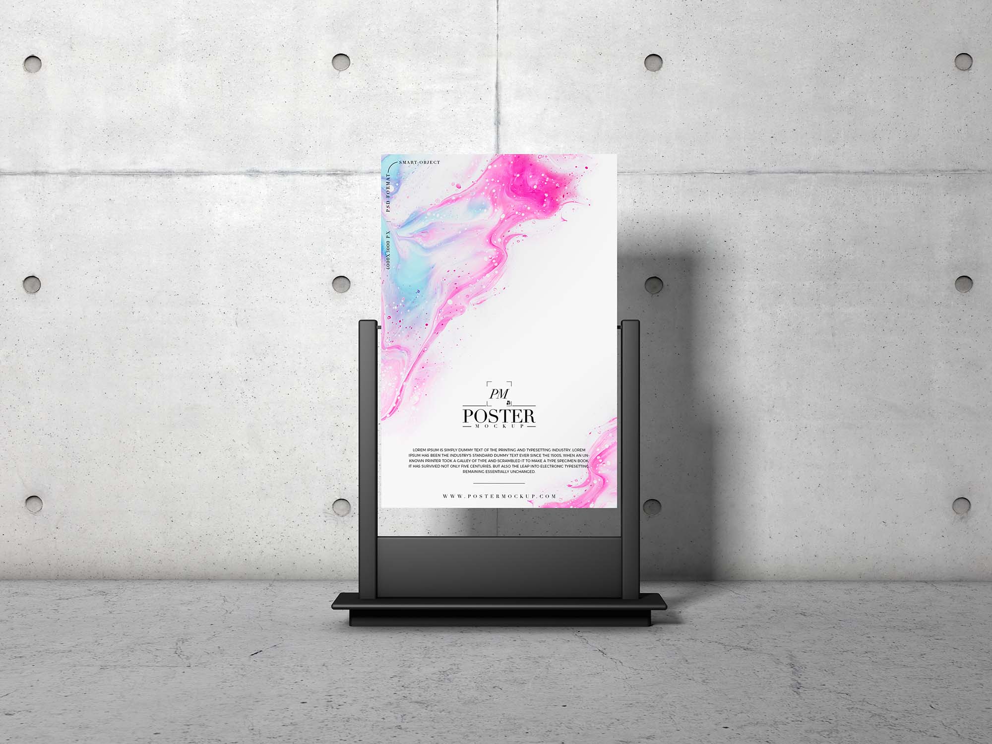 Advertising Stand Poster Mockup (PSD)
