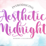 Aesthetic Midnight Font - Fonte Grátis Aesthetic Midnight Font