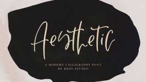Aesthetic Script Font › Fontesk