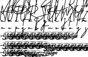 Mapa de caracteres da fonte After Breakup Font