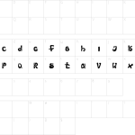 Mapa de caracteres da fonte After Dying Font
