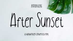 After Sunset Font › Fontesk