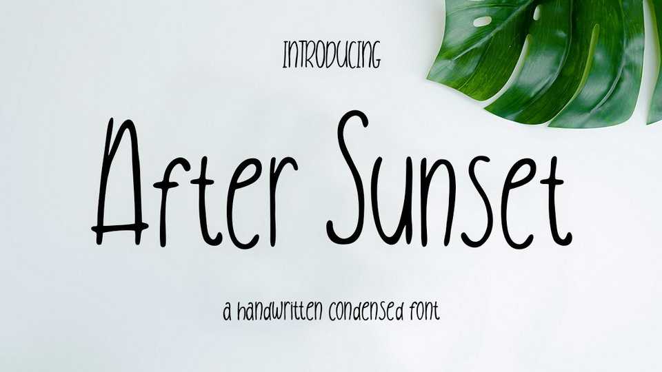 After Sunset Font › Fontesk
