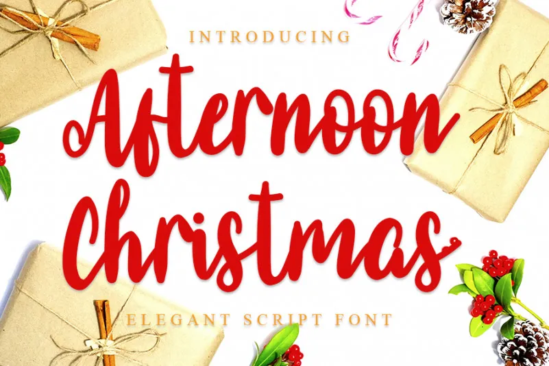 Afternoon Christmas Script Font