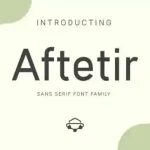 Aftetir Sans Serif Font