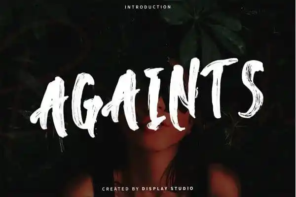 Against Brush Font