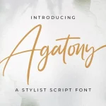 Agatony Script Font