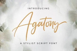 Agatony Script Font