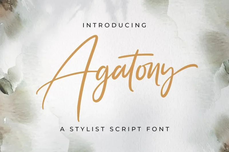 Agatony Script Font