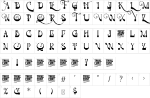 Mapa de caracteres da fonte Agencies Employee Font