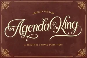 Agenda King Calligraphy Font