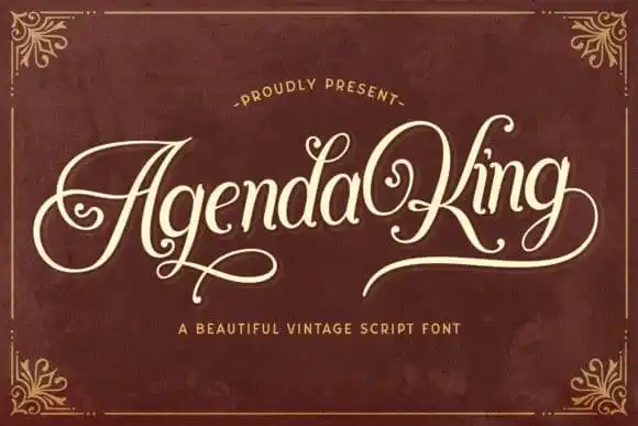 Agenda King Calligraphy Font