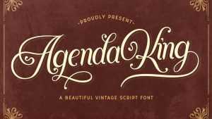 Agenda King Script Font › Fontesk