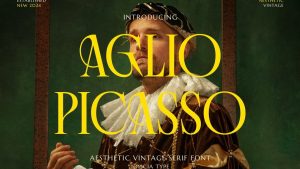 Aglio Picasso Font › Fontesk