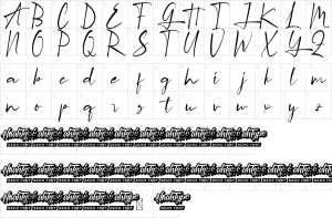 Mapa de caracteres da fonte Agnes Martha Font