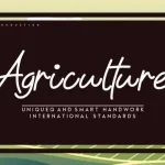 Agriculture Handwritten Font