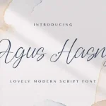 Agus Hasny Calligraphy Font