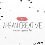 Ahsan Creative Font - Fonte Grátis Ahsan Creative Font