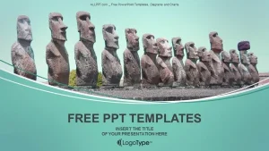Ahu Tongariki on Easter Island PowerPoint Templates
