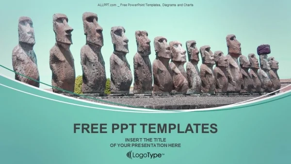 Ahu Tongariki on Easter Island PowerPoint Templates