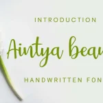 Aintya beauty Handwritten Font