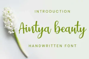 Aintya beauty Handwritten Font