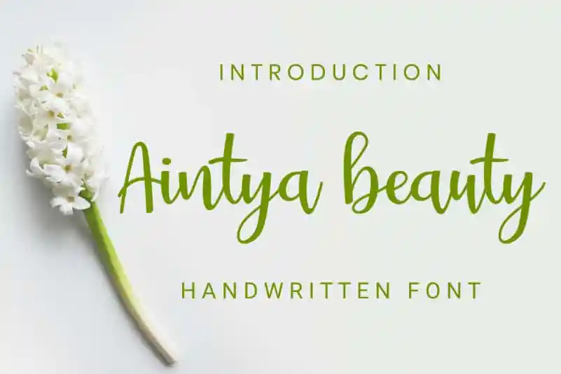 Aintya beauty Handwritten Font