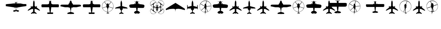 Aircraft Identification Civil Font