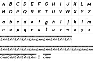 Mapa de caracteres da fonte Airframe Font