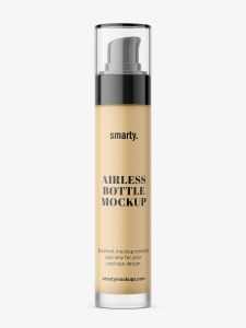 Airless bottle foundation mockup