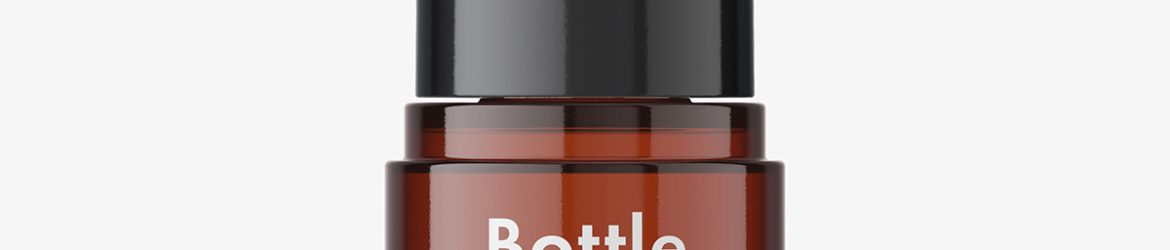 Airless bottle mockup / amber glass / 15 ml