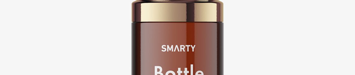 Airless bottle mockup / amber glass / 15 ml