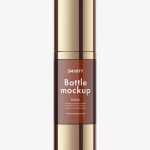 Airless bottle mockup / amber glass / 30 ml - Free PSD Download Airless bottle mockup / amber glass / 30 ml