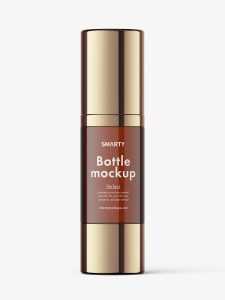 Airless bottle mockup / amber glass / 30 ml