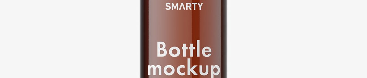 Airless bottle mockup / amber glass / 50 ml