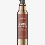 Airless bottle mockup / amber glass / 50 ml - Free PSD Download Airless bottle mockup / amber glass / 50 ml